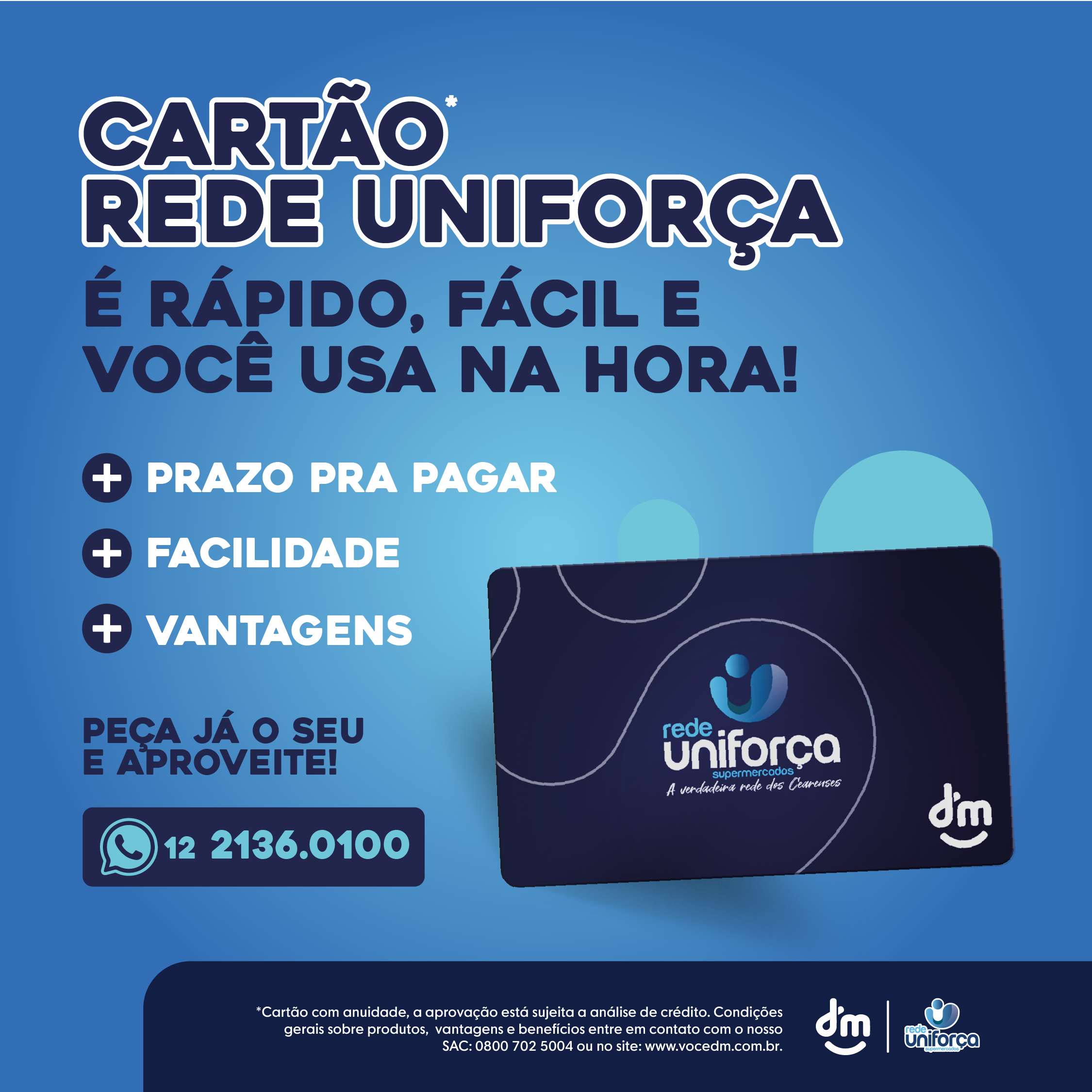 Faça seu cartão agora mesmo!